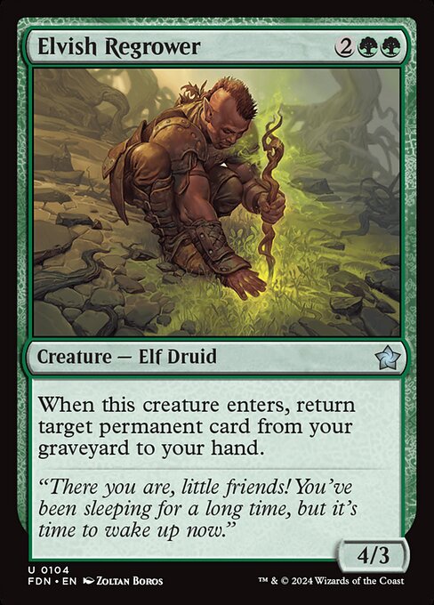 Elvish Regrower Foil (FDN) #104