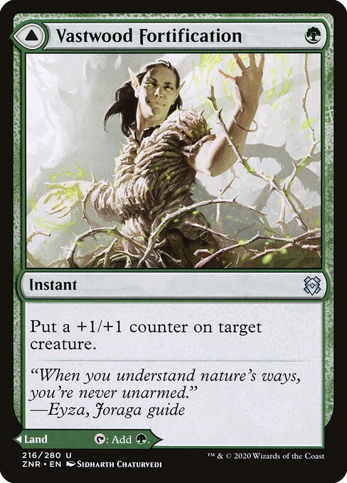 Vastwood Fortification // Vastwood Thicket Foil (ZNR) #216