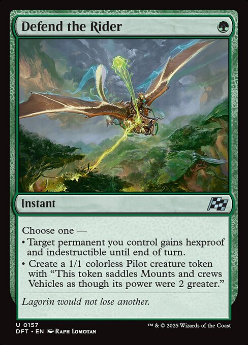 Defend the Rider (DFT) 157 - Foil - Near Mint
