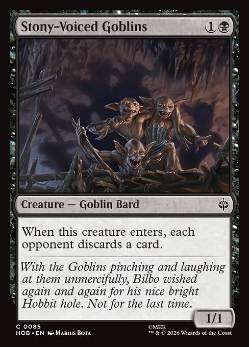 Stony-Voiced Goblins (HOB) 85 - Foil - Near Mint