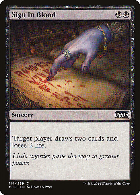 Sign in Blood (M15) 114 - Near Mint