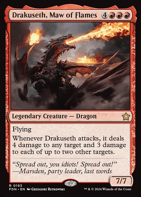 Drakuseth, Maw of Flames Foil (FDN) #193