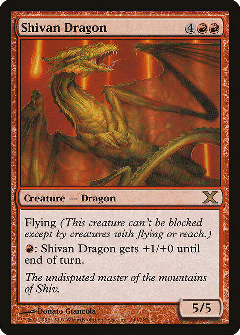 Shivan Dragon (10E) 230 - Near Mint