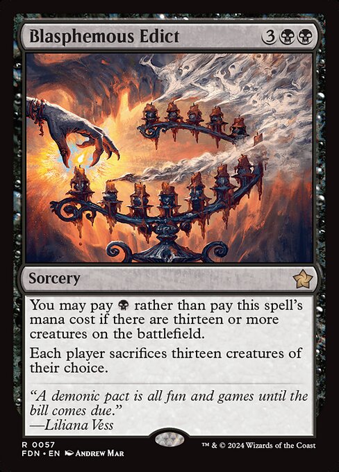 Blasphemous Edict Foil (FDN) #57