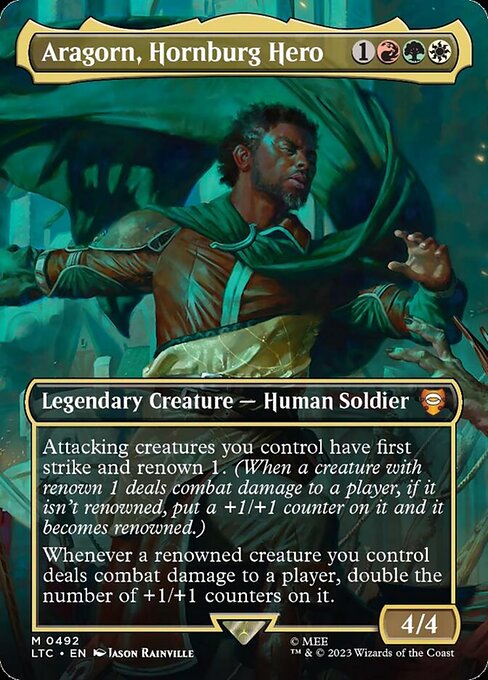 Aragorn, Hornburg Hero (LTC) 492 - Foil - Near Mint