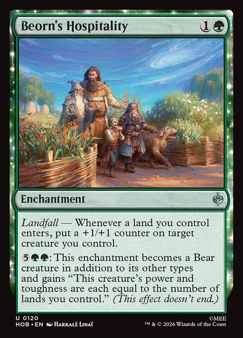 Beorn's Hospitality (HOB) 120 - Foil - Near Mint