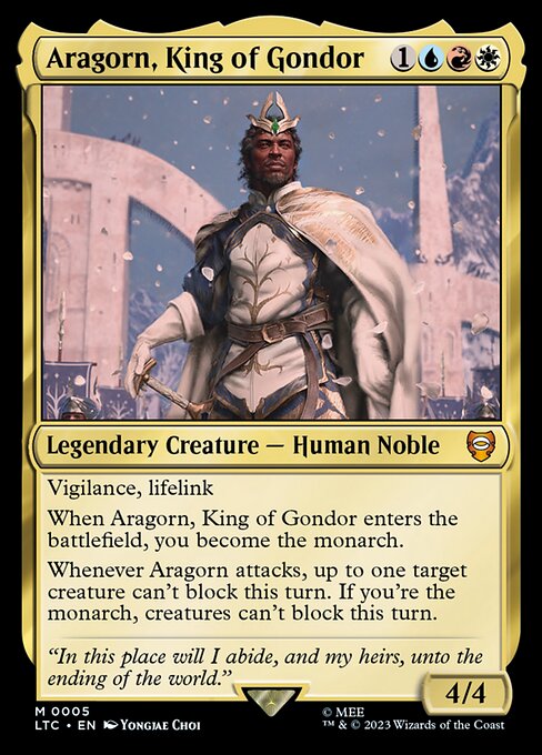 Aragorn, King of Gondor (LTC) 5 - Near Mint