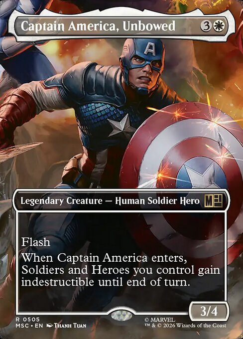 Captain America, Unbowed Foil (MSC) #505