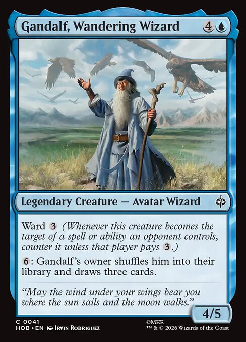 Gandalf, Wandering Wizard (HOB) 41 - Foil - Near Mint