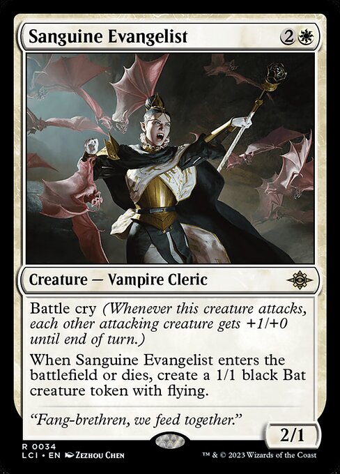 Sanguine Evangelist Foil (LCI) #34