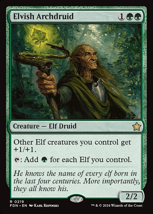 Elvish Archdruid (FDN) 219 - Near Mint