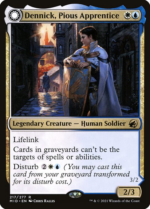 Dennick, Pious Apprentice // Dennick, Pious Apparition (MID) 217 - Near Mint