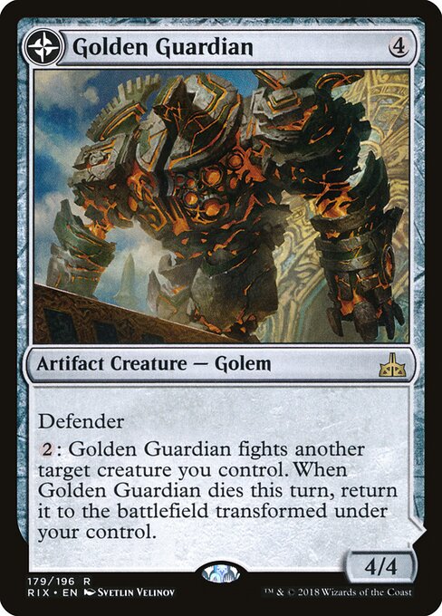 Golden Guardian // Gold-Forge Garrison (RIX) 179 - Near Mint