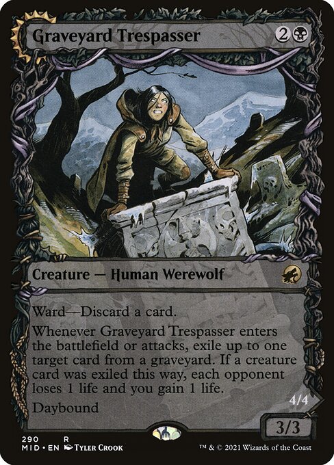 Graveyard Trespasser // Graveyard Glutton (MID) 290 - Near Mint