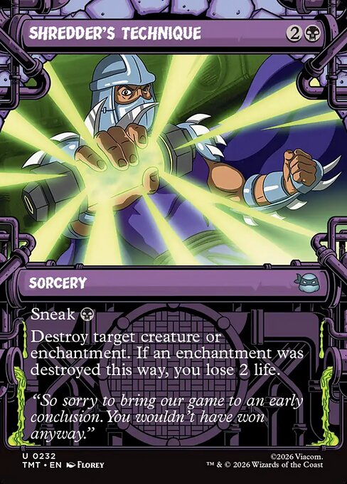 Shredder's Technique (TMT) 232 - Foil - Near Mint