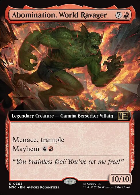 Abomination, World Ravager (MSC) 355 - Near Mint