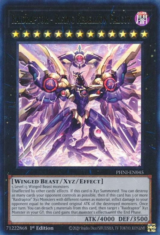 Raidraptor - Rising Rebellion Falcon [Ultra Rare] PHNI-EN045 Near Mint