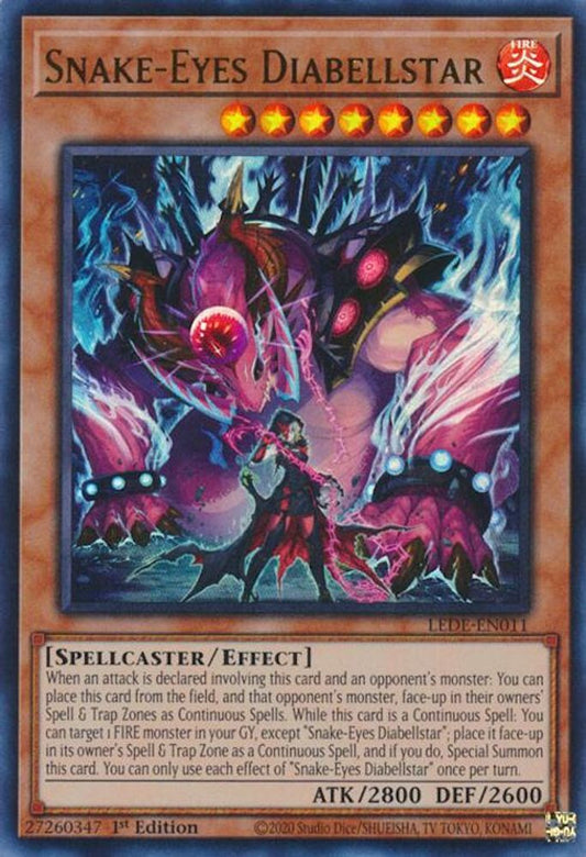 Snake-Eyes Diabellstar [Ultra Rare] LEDE-EN011 Near Mint