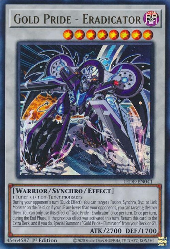 Gold Pride - Eradicator [Ultra Rare] LEDE-EN041 Near Mint