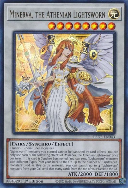 Minerva, the Athenian Lightsworn [Ultra Rare] LEDE-EN043 Near Mint