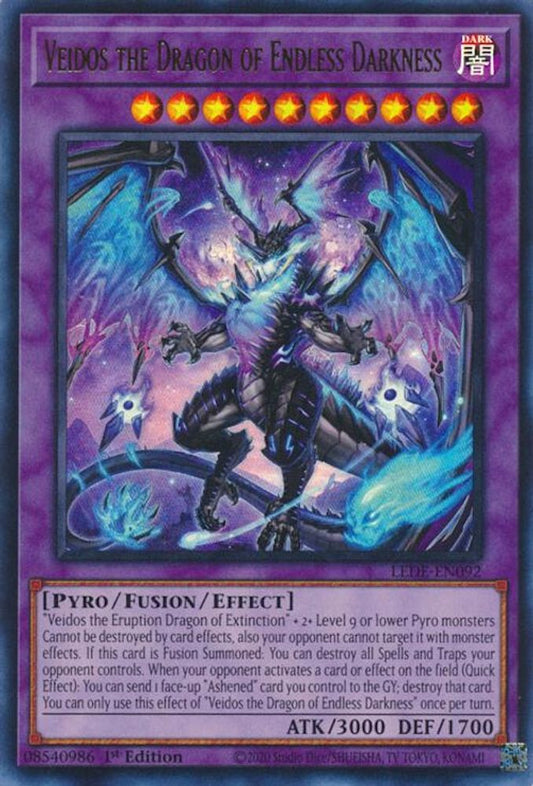 Veidos the Dragon of Endless Darkness [Ultra Rare] LEDE-EN092 Near Mint