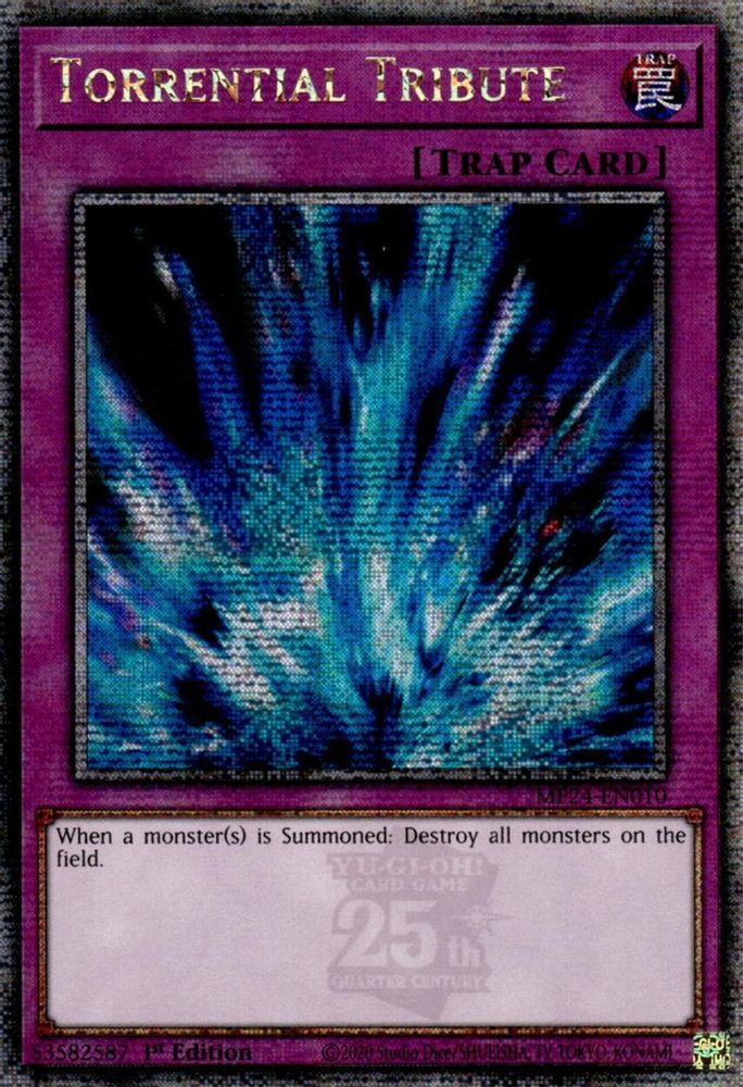 Torrential Tribute [Quarter Century Secret Rare] MP24-EN010 Near Mint
