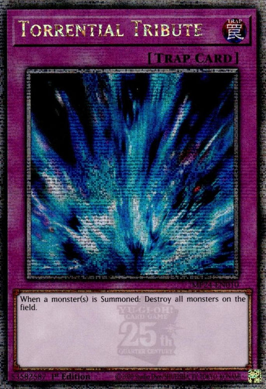 Torrential Tribute [Quarter Century Secret Rare] MP24-EN010 Near Mint