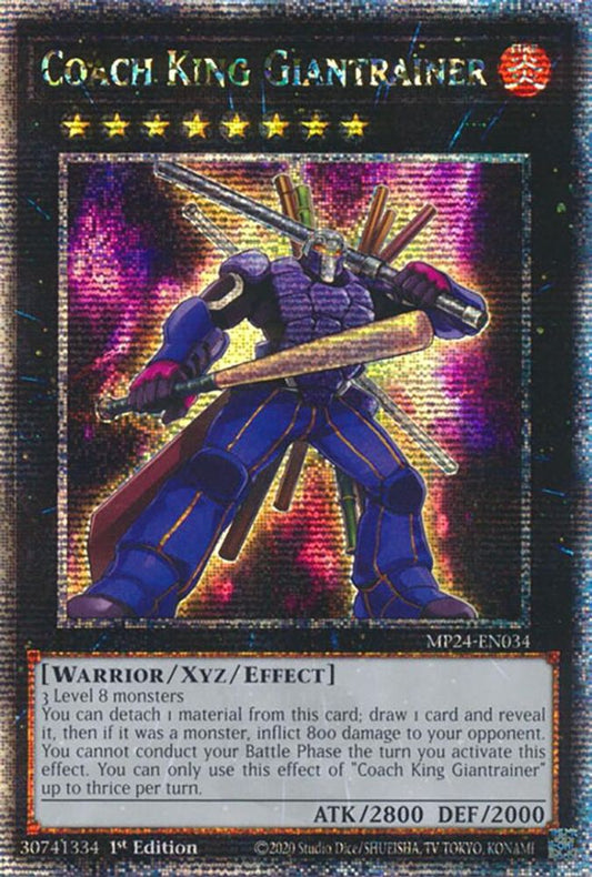 Coach King Giantrainer [Quarter Century Secret Rare] MP24-EN034 Near Mint