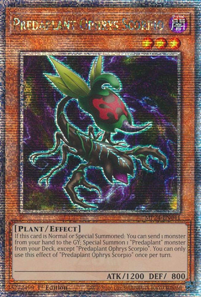 Predaplant Ophrys Scorpio [Quarter Century Secret Rare] MP24-EN041 Near Mint