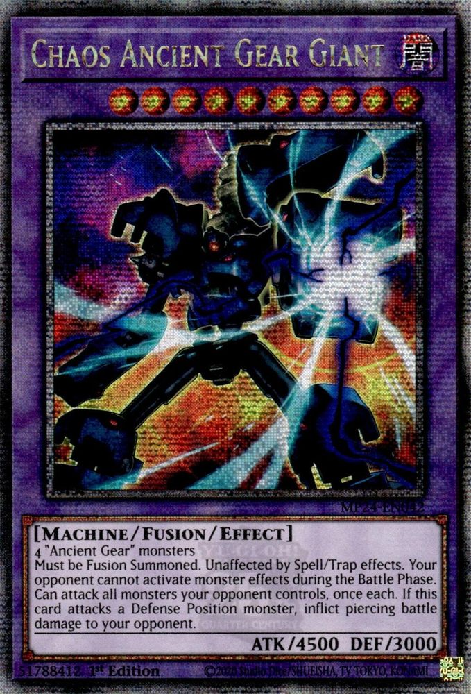 Chaos Ancient Gear Giant [Quarter Century Secret Rare] MP24-EN042 Near Mint