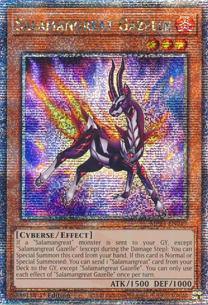 Salamangreat Gazelle [Quarter Century Secret Rare] MP24-EN049 Near Mint