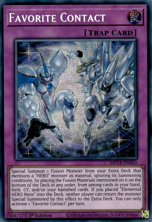 Favorite Contact [Prismatic Secret Rare] MP24-EN063 Near Mint