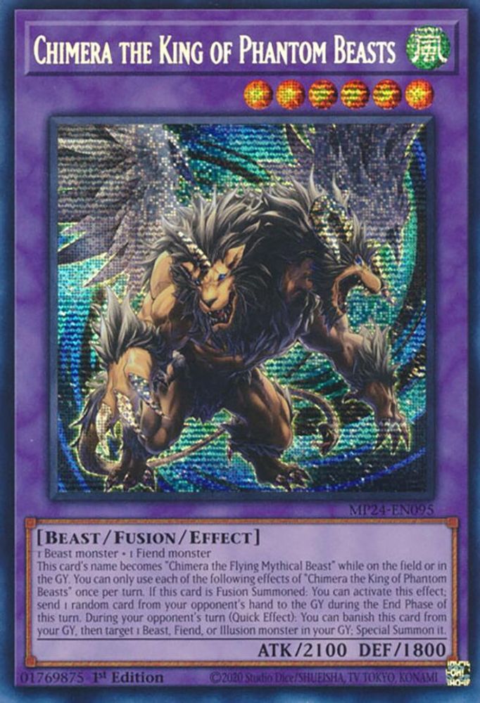 Chimera the King of Phantom Beasts [Prismatic Secret Rare] MP24-EN095 Near Mint