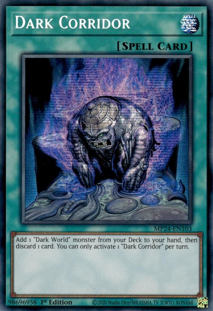 Dark Corridor [Prismatic Secret Rare] MP24-EN103 Near Mint