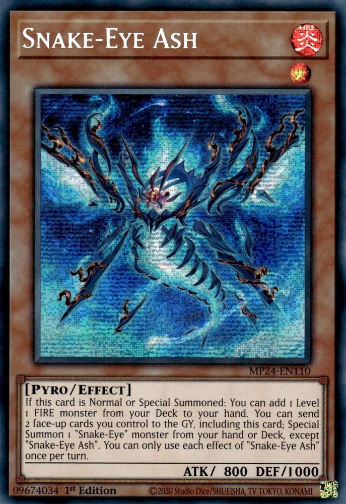 Snake-Eye Ash [Prismatic Secret Rare] MP24-EN110 Near Mint