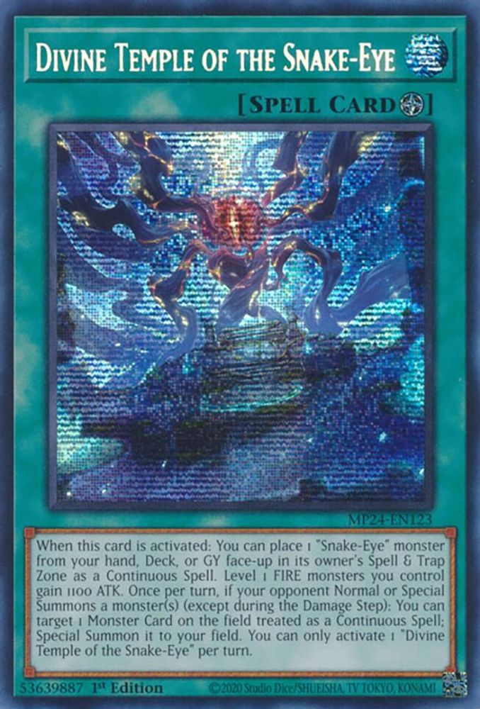 Divine Temple of the Snake-Eye [Prismatic Secret Rare] MP24-EN123 Near Mint