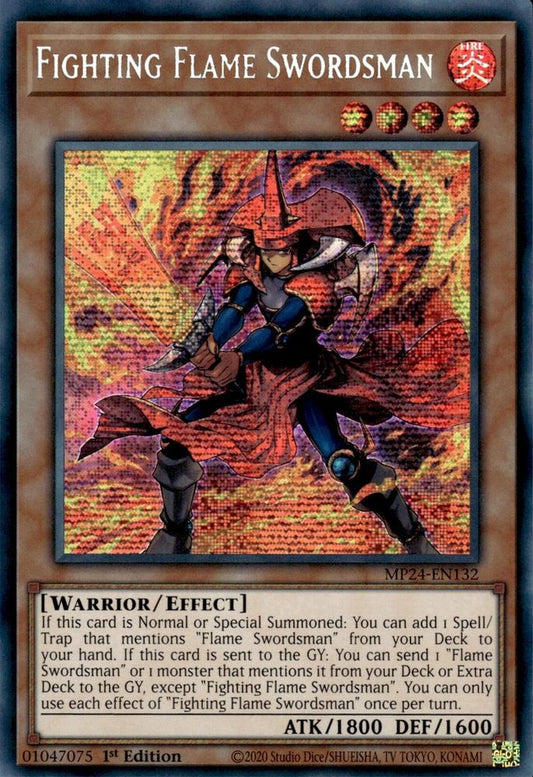 Fighting Flame Swordsman [Prismatic Secret Rare] MP24-EN132 Near Mint