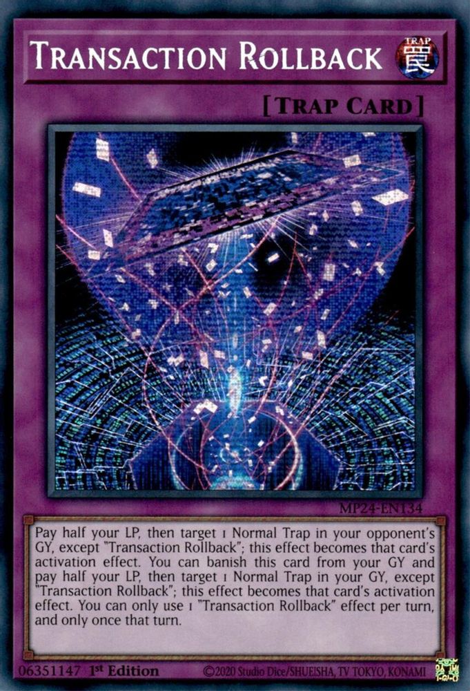 Transaction Rollback [Prismatic Secret Rare] MP24-EN134 Near Mint