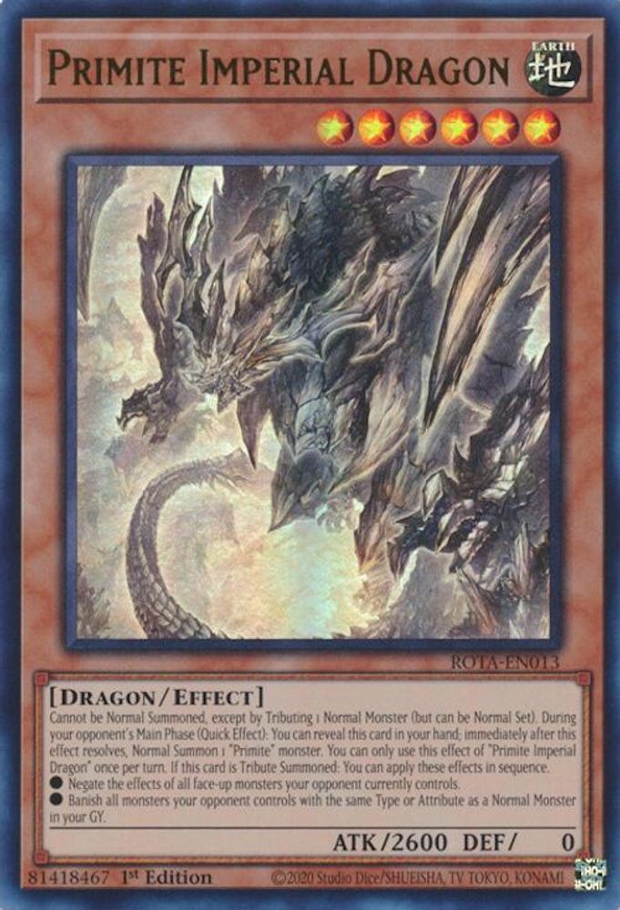 Primite Imperial Dragon [Ultra Rare] ROTA-EN013 Near Mint