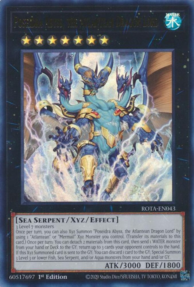 Poseidra Abyss, the Atlantean Dragon Lord [Ultra Rare] ROTA-EN043 Near Mint