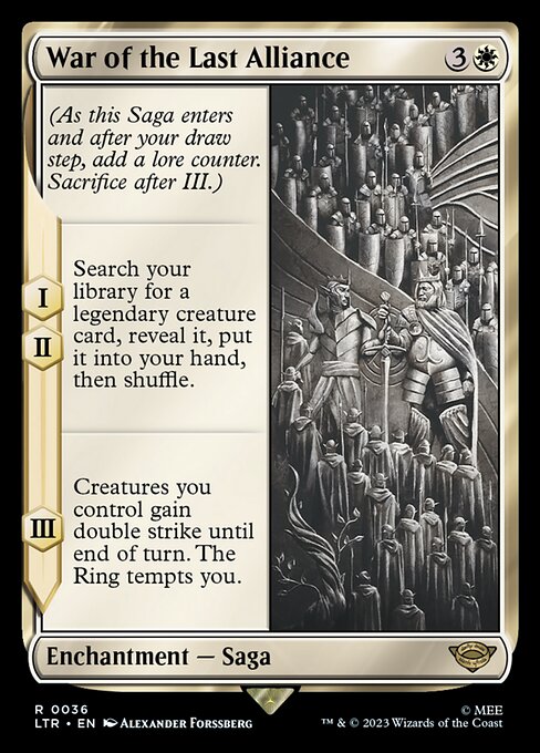 War of the Last Alliance (LTR) 36 - Near Mint