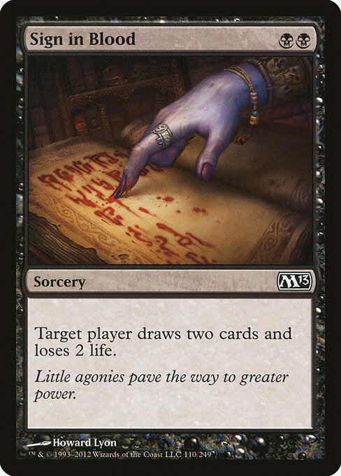 Sign in Blood (M13) 110 - Near Mint