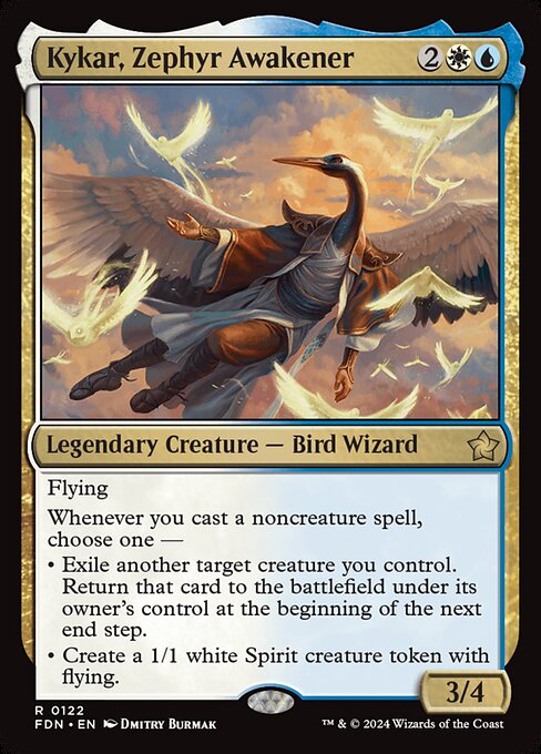 Kykar, Zephyr Awakener Foil (FDN) #122