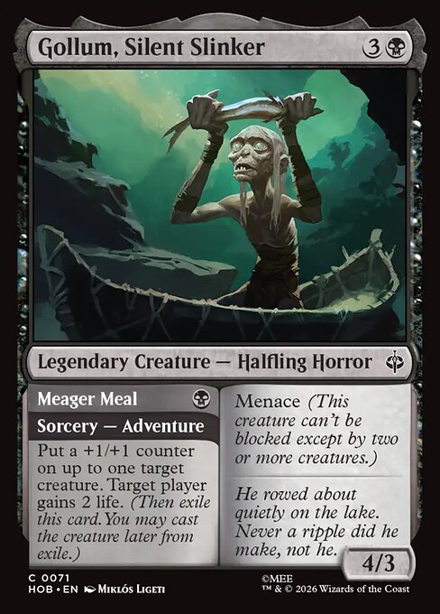 Gollum, Silent Slinker // Meager Meal (HOB) 71 - Foil - Near Mint