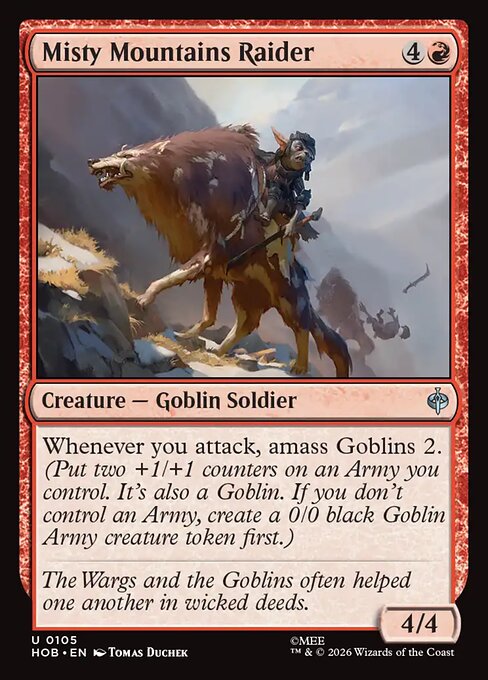 Misty Mountains Raider (HOB) 105 - Foil - Near Mint