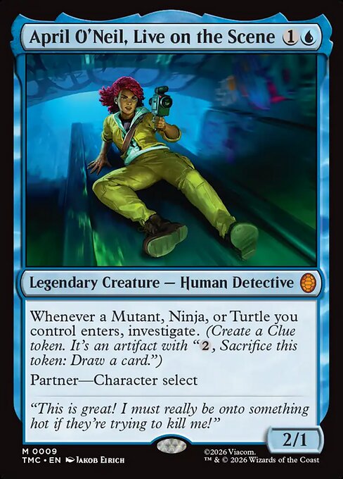 April O'Neil, Live on the Scene (TMC) 9 - Near Mint