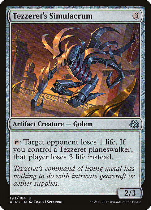 Tezzeret's Simulacrum (AER) 193 - Near Mint