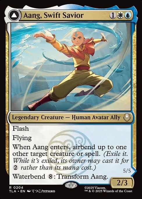 Aang, Swift Savior // Aang and La, Ocean's Fury (TLA) 204 - Near Mint