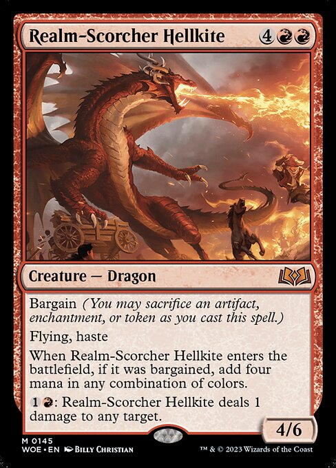 Realm-Scorcher Hellkite (WOE) 145 - Near Mint