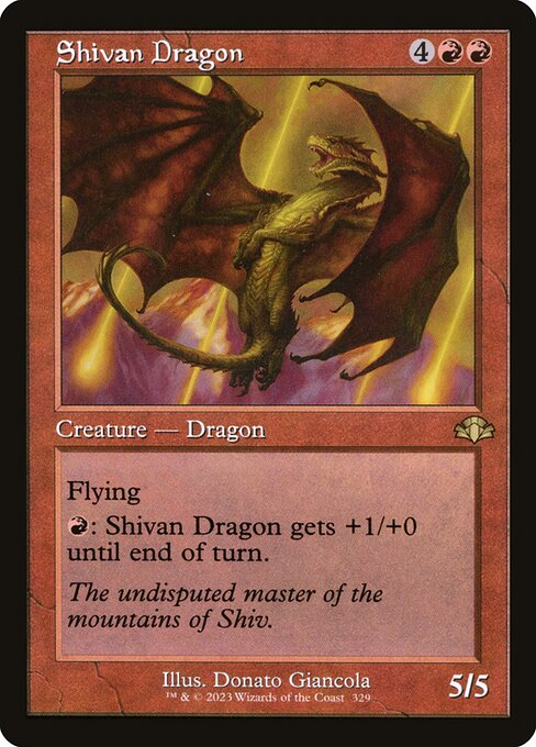 Shivan Dragon (DMR) 329 - Near Mint